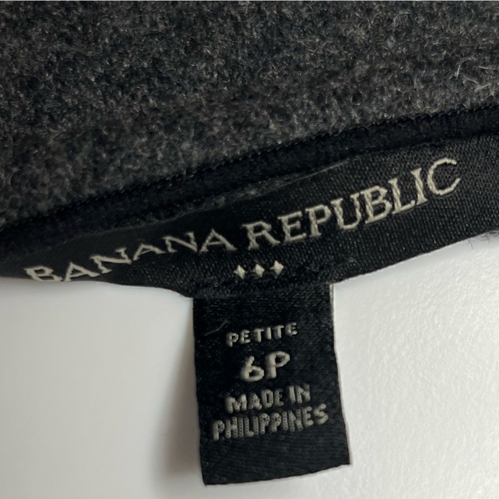 Banana Republic Wool Zip Up Mini Skirt Grey Size 6 petite - Picture 4 of 8
